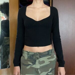 Wilfred Aritzia black wool sweater